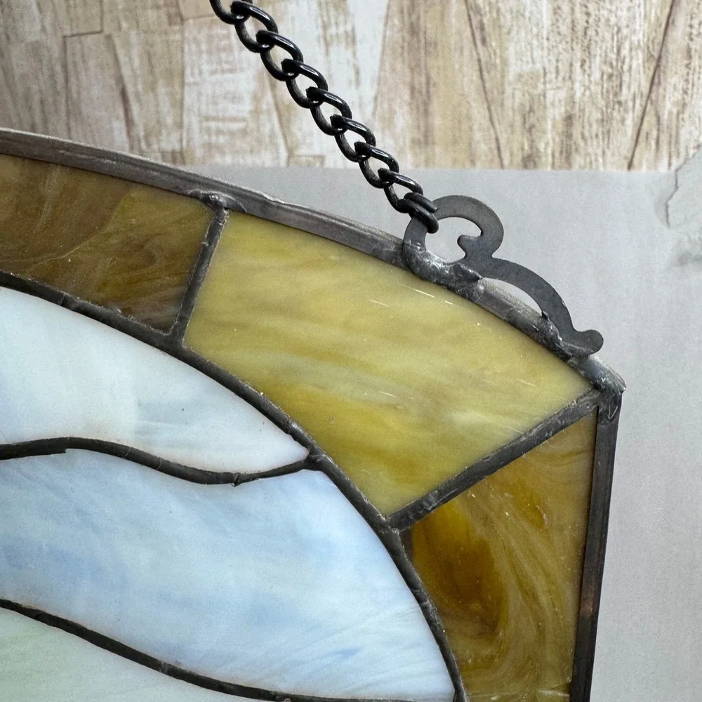 Stained Resin Sun Catcher Elephant Mother Baby Window Decor‎